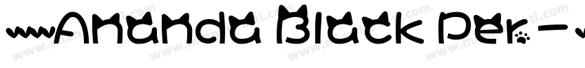 英文字体Ananda Black Per字体转换